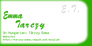 emma tarczy business card